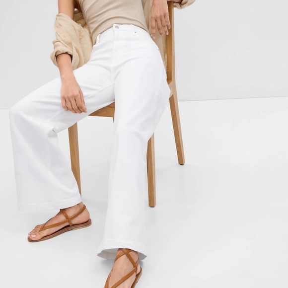 GAP Size 31 (12R) Vintage Flare High Rise Jeans - White - Picture 2 of 6